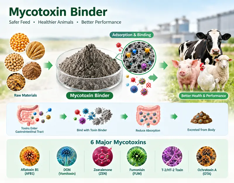 Mycotoxin Binder Chất kết dính độc tố nấm mốc