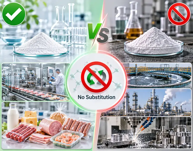 The difference between food-grade and industrial-grade phosphates Sự khác biệt giữa phốt phát cấp thực phẩm và cấp công nghiệp