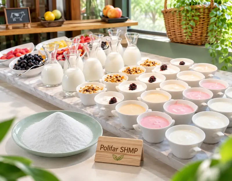 SHMP is used in dairy products SHMP được sử dụng trong các sản phẩm sữa