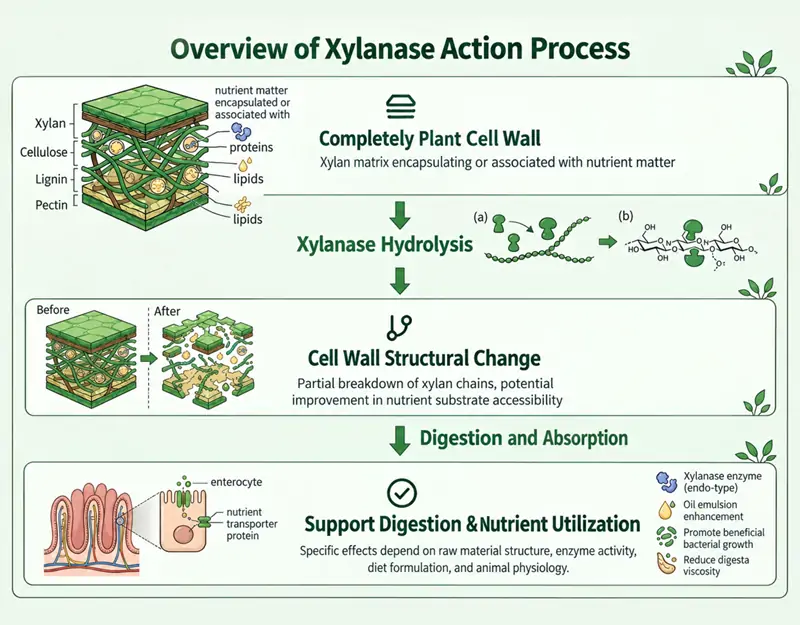 Cơ chế hoạt động của Xylanase