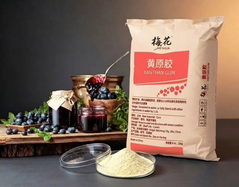 Kẹo cao su Xanthan được sử dụng trong mứt