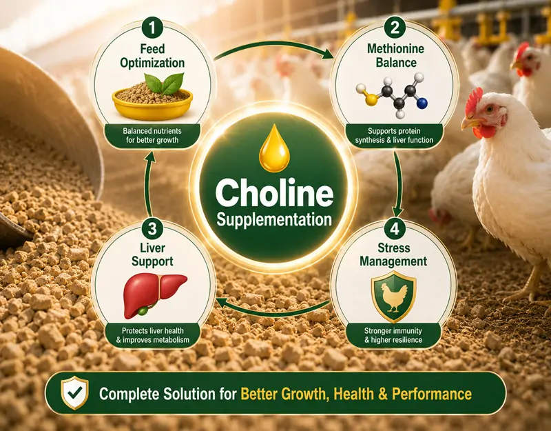 Thức ăn phụ gia Choline Clorua cho động vật