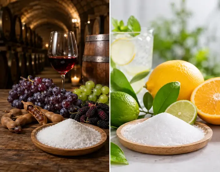 Axit Tartaric và Axit Citric: Sự khác biệt là gì?